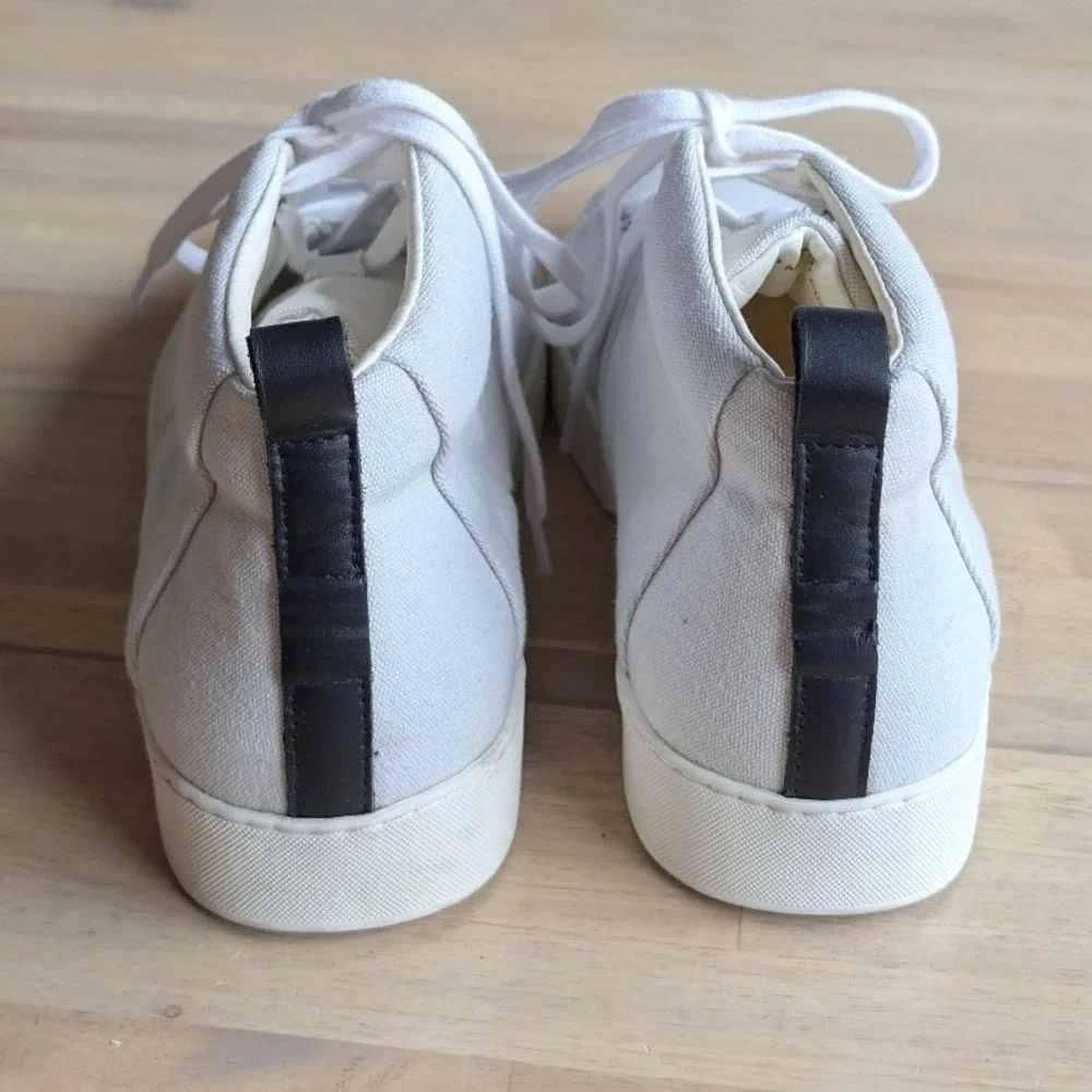 Von-Routte Lyon Mid Top Canvas Sneakers Off White‎ Mens Shoes Size 41 (US 8)